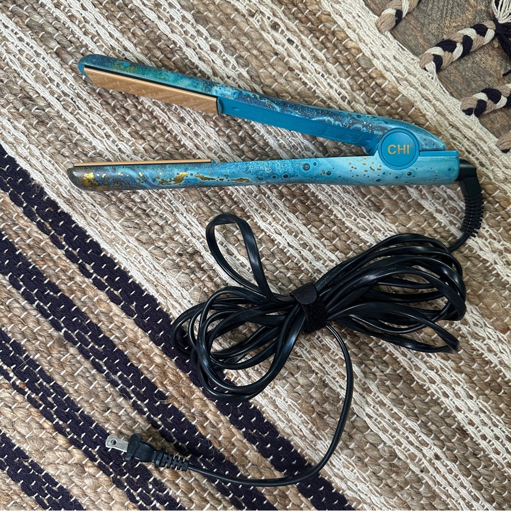☾ CHI galaxy blue straightener